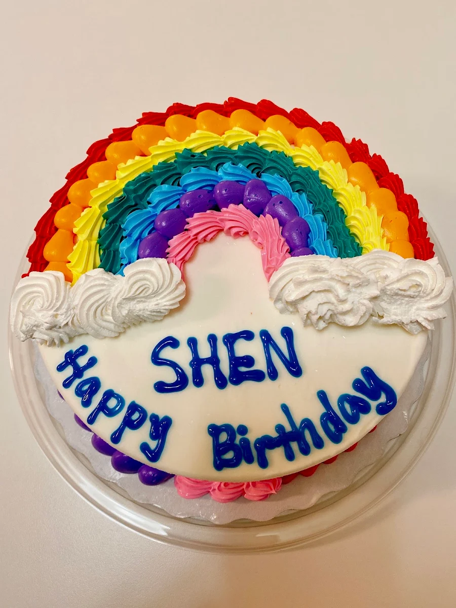 Rainbow Ice Cream Cake