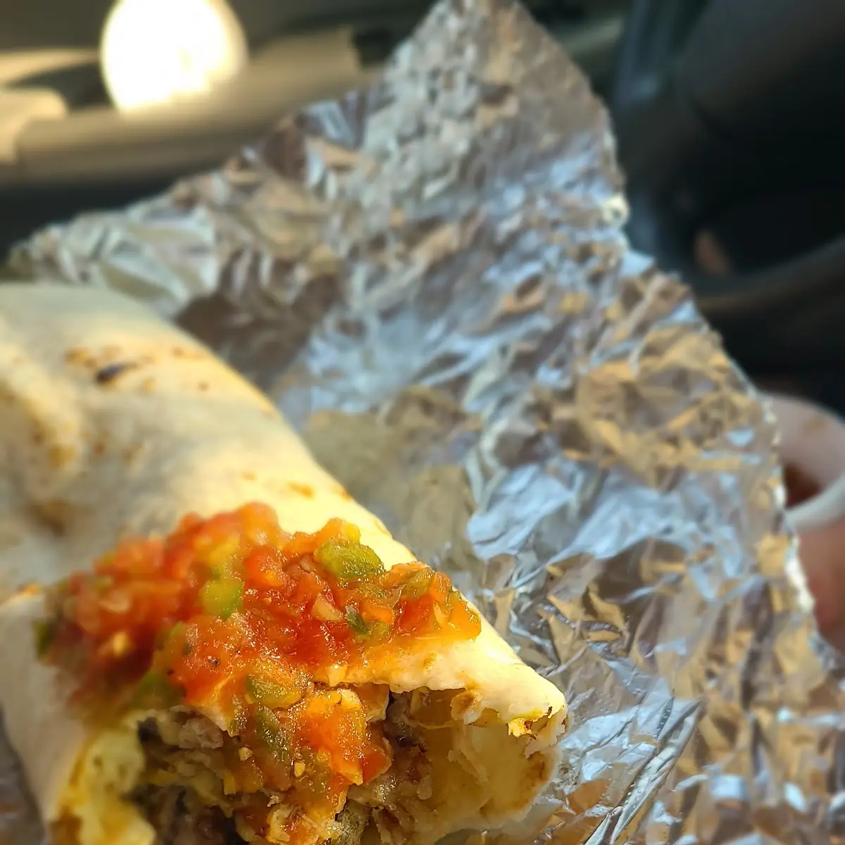 Breakfast Burrito with Salsa