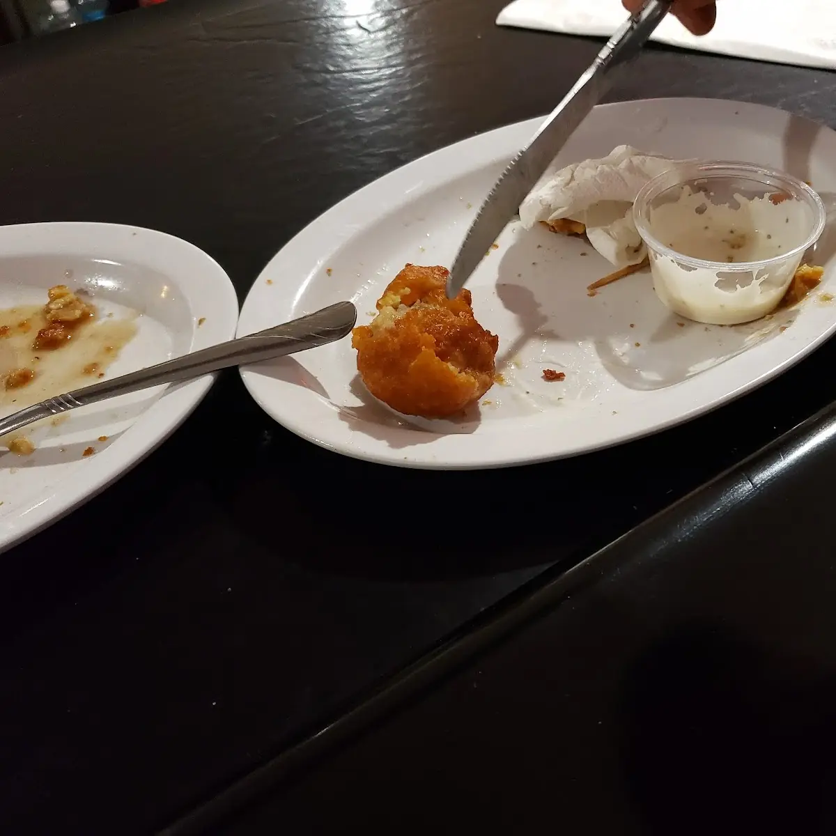 Another Empty Plate That Was Deep Fried Mushrooms