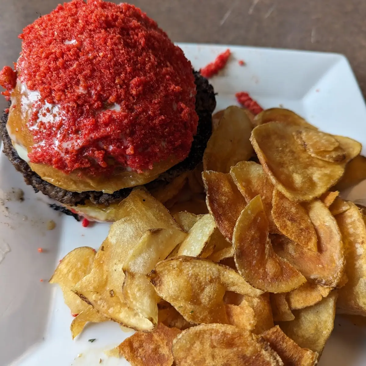 Hot Cheetos Burger