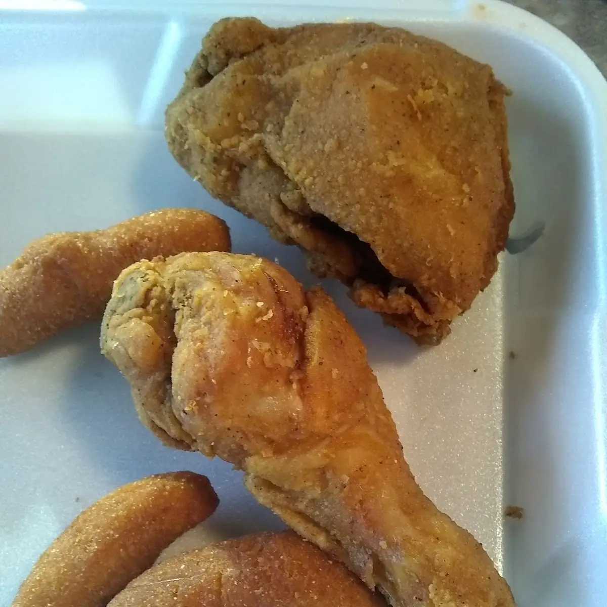 Fried Chicken and Hush Puppies