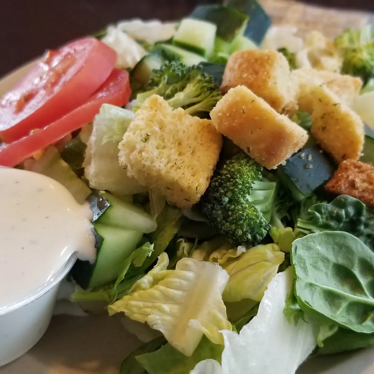 Side Salad with Ranch Dressing