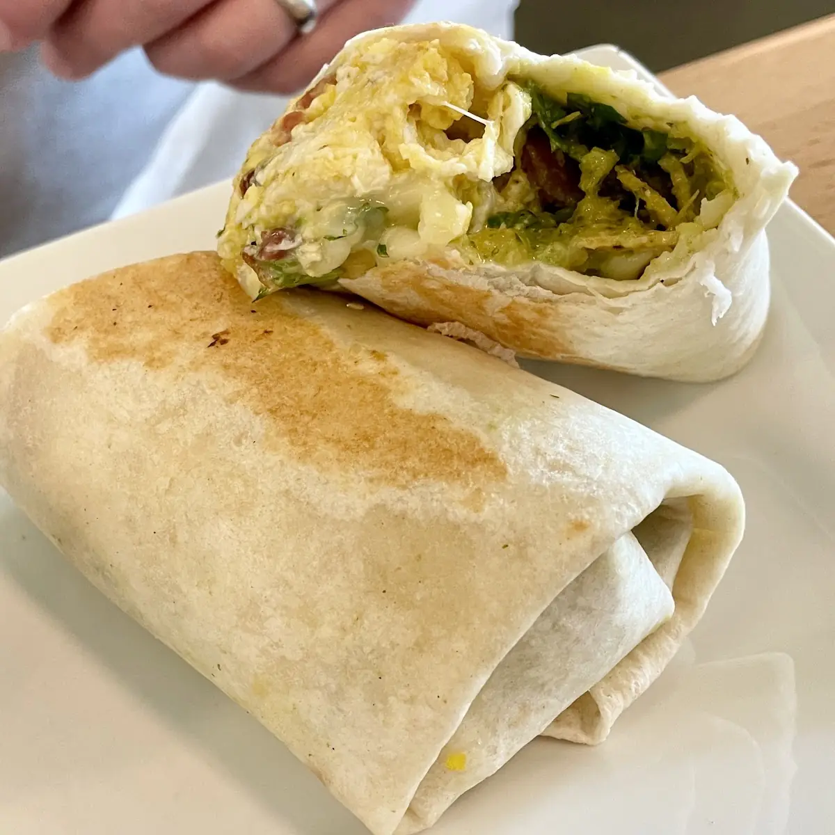 Breakfast Burrito with Egg Filling