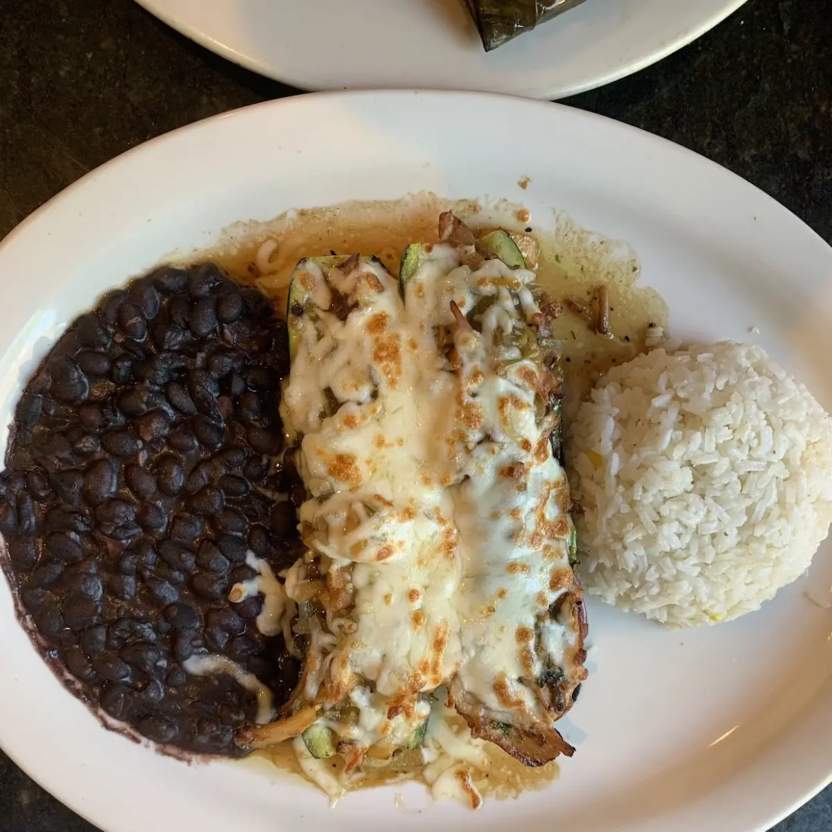 Cheesy Enchilada with Rice Beans