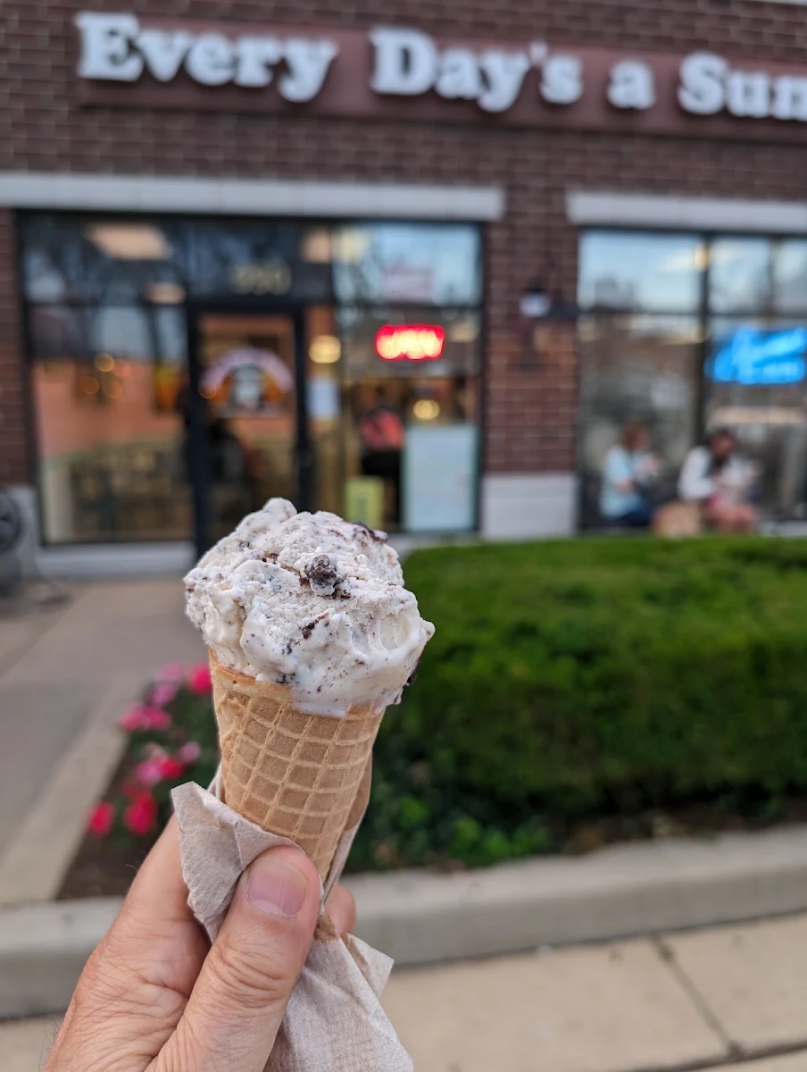 Cookies and Cream Ice Cream Cone