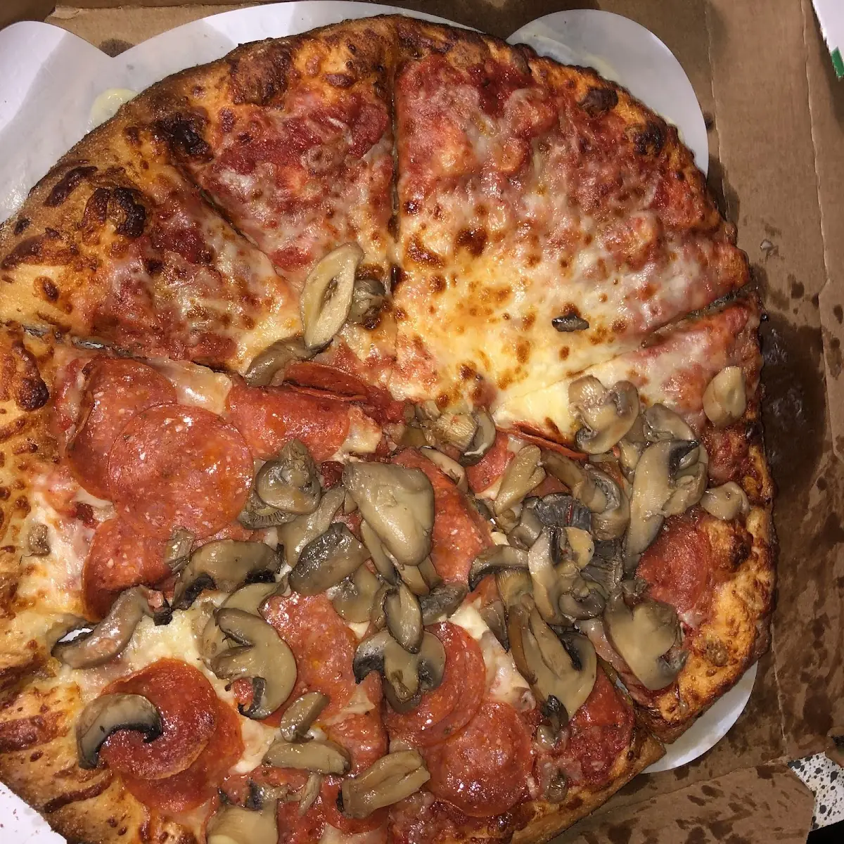 Pepperoni and Mushroom Pizza