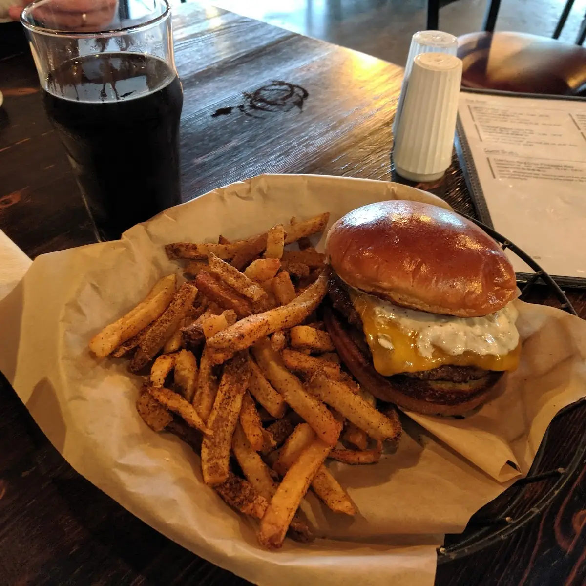 Pub Burger with French Fries