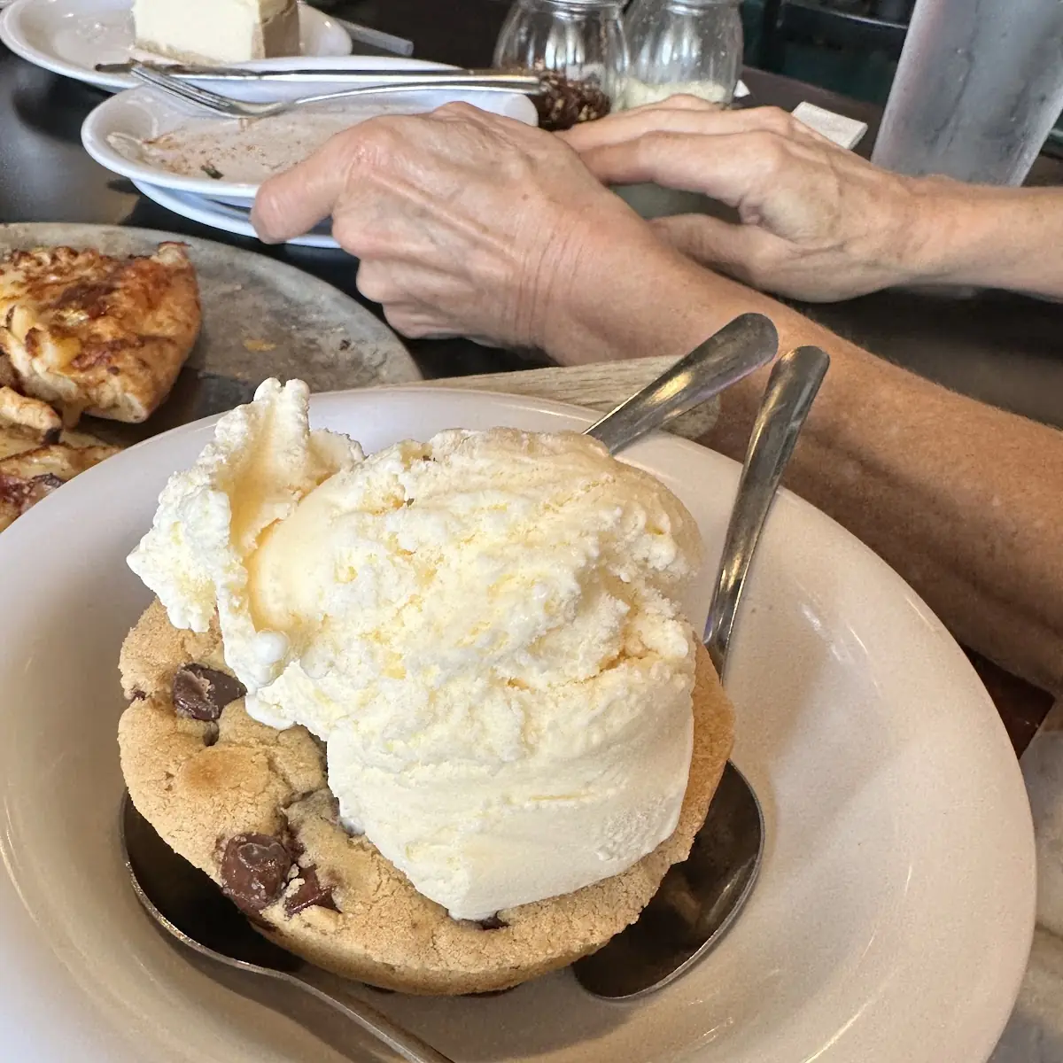 Chocolate Chip Lava Cake with Vanilla Ice Cream