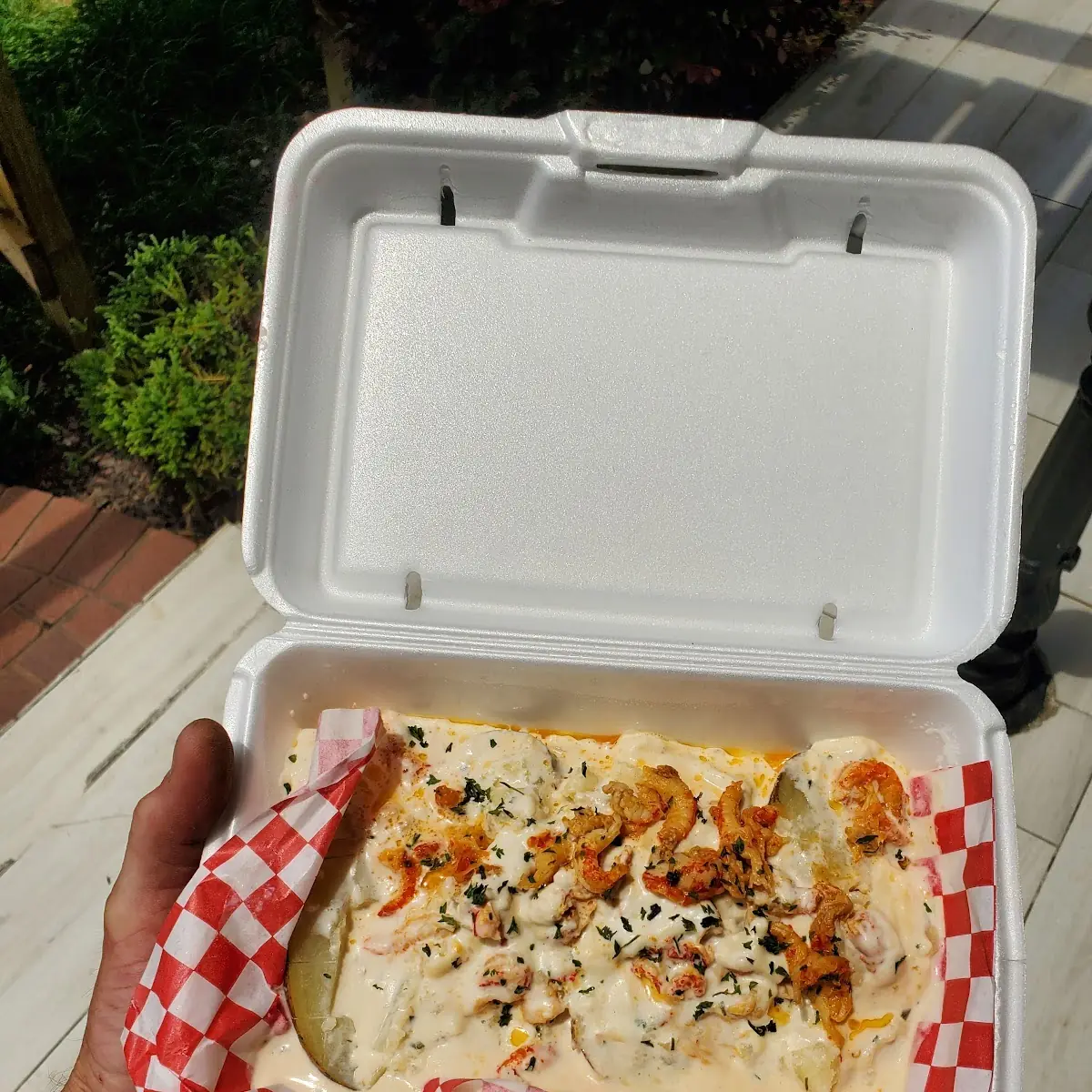 Crawfish Cream Loaded Baked Potato