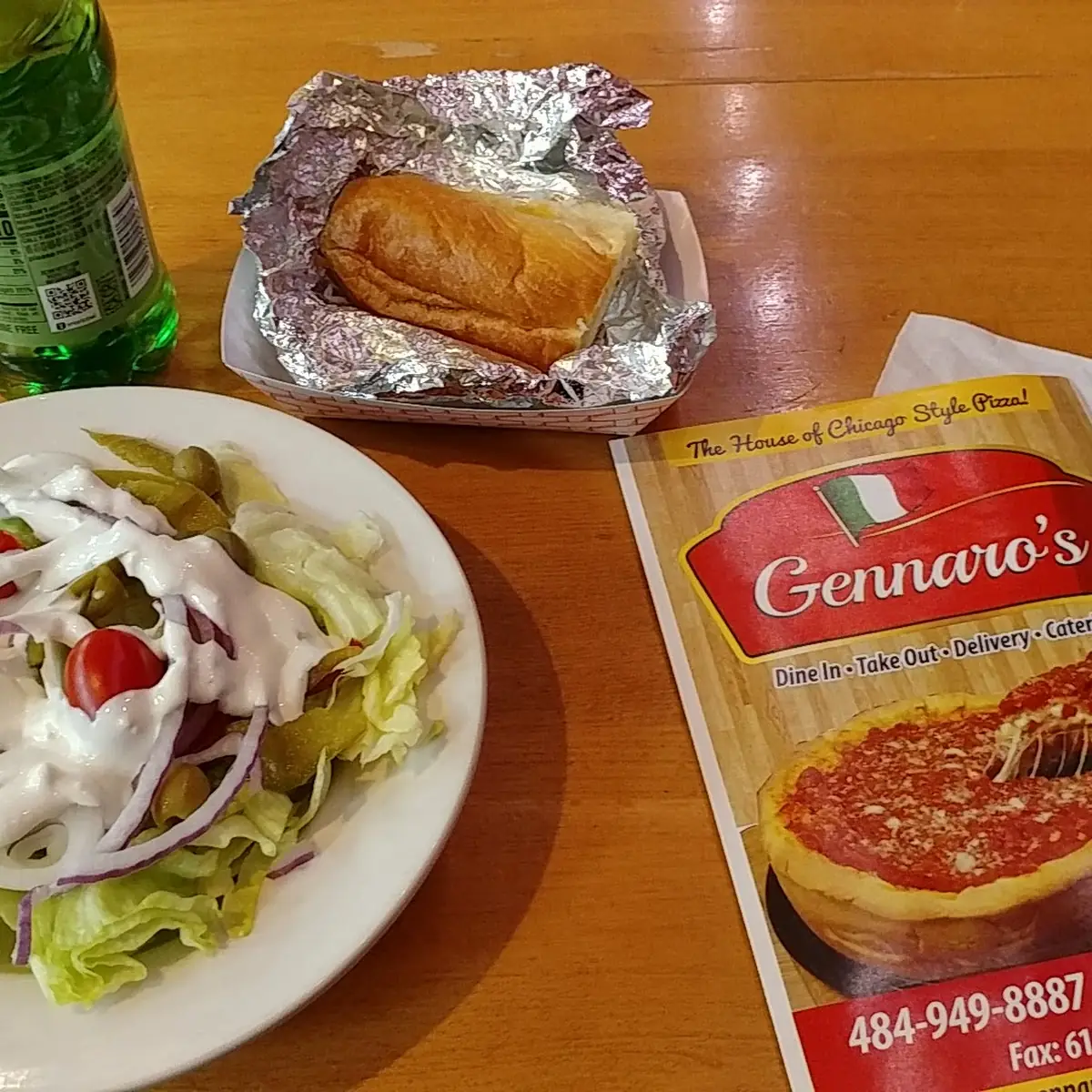 Salad and Garlic Bread