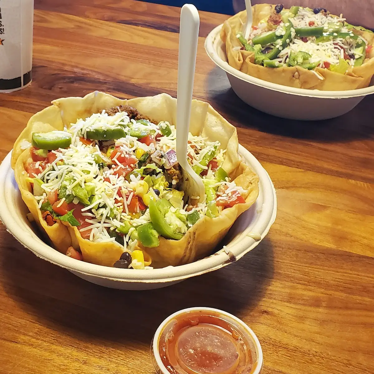 Ground Beef Taco Salad with Queso