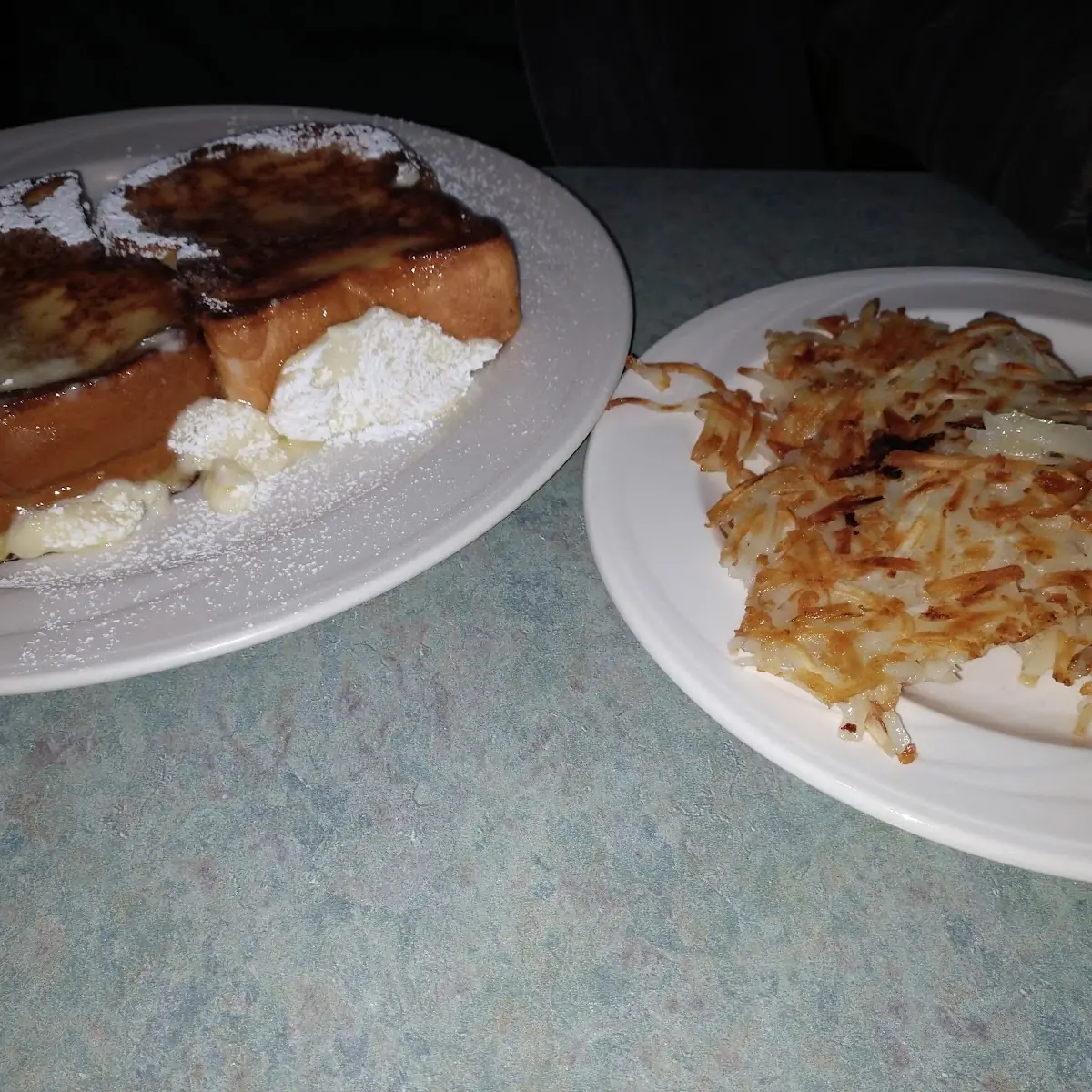 French Toast Hash Browns and Eggs