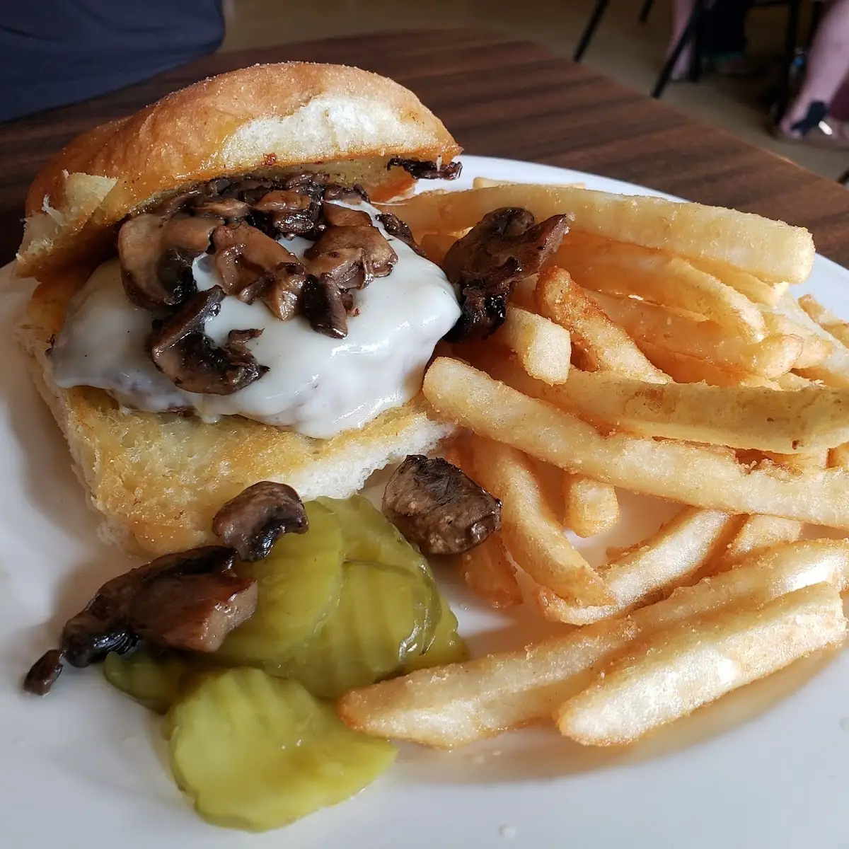 Mushroom Swiss Burger
