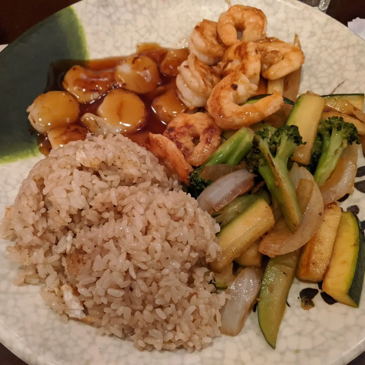 Hibachi Scallops and Shrimp Dinner