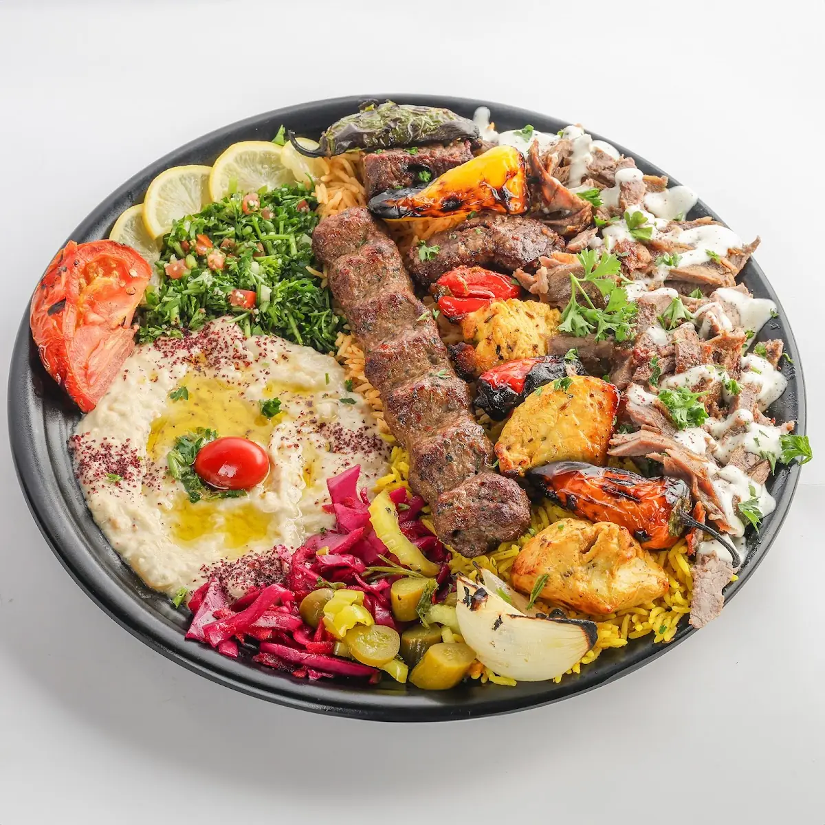 Mixed Grill Platter with Hummus