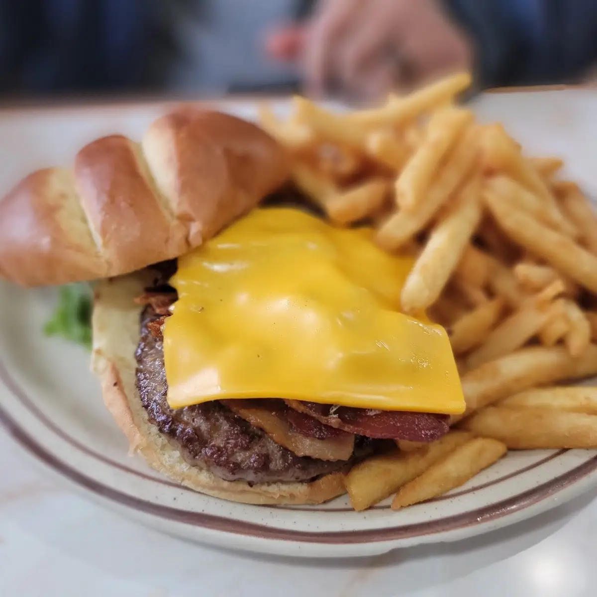 Bacon Cheeseburger and Fries