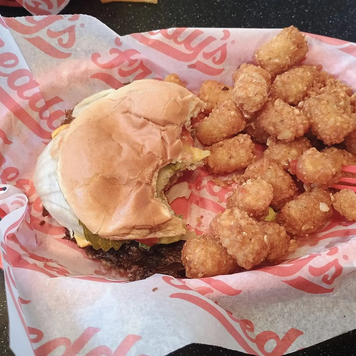 Double Cheeseburger with Tots