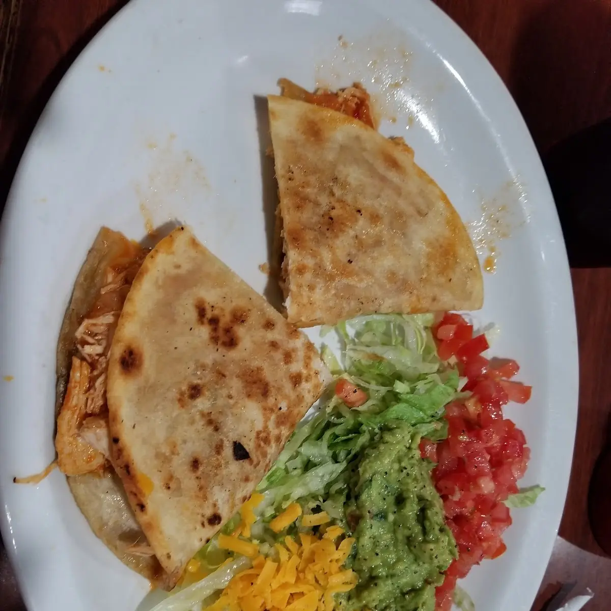 Guacamole Salad and Quesadilla