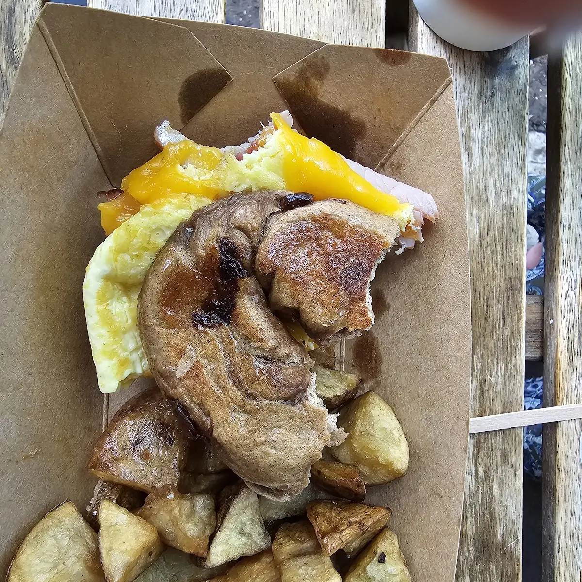 Ham Egg and Cheese Bagel