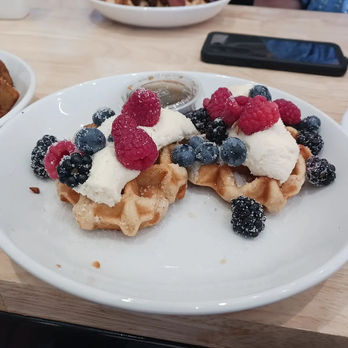 Waffles with Fresh Berries