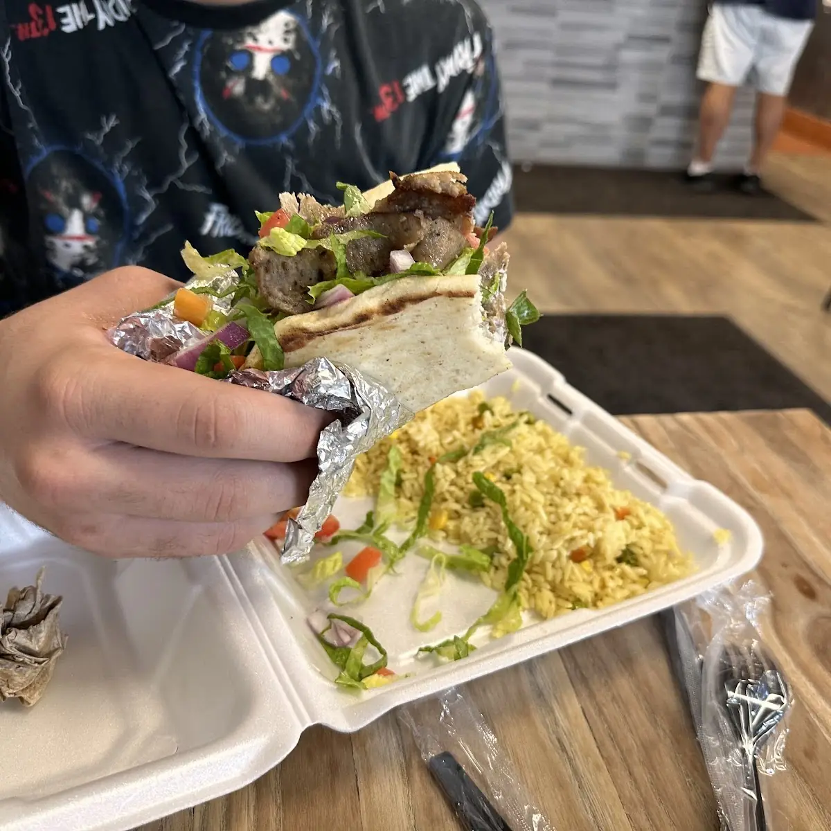 Lamb and Beef Gyro Sandwich