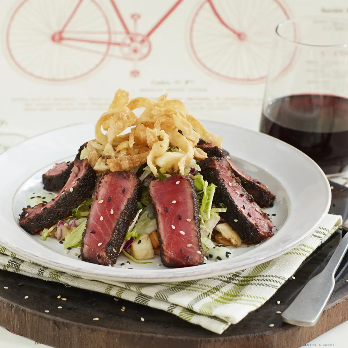 Char-Crusted Ahi Tuna Salad