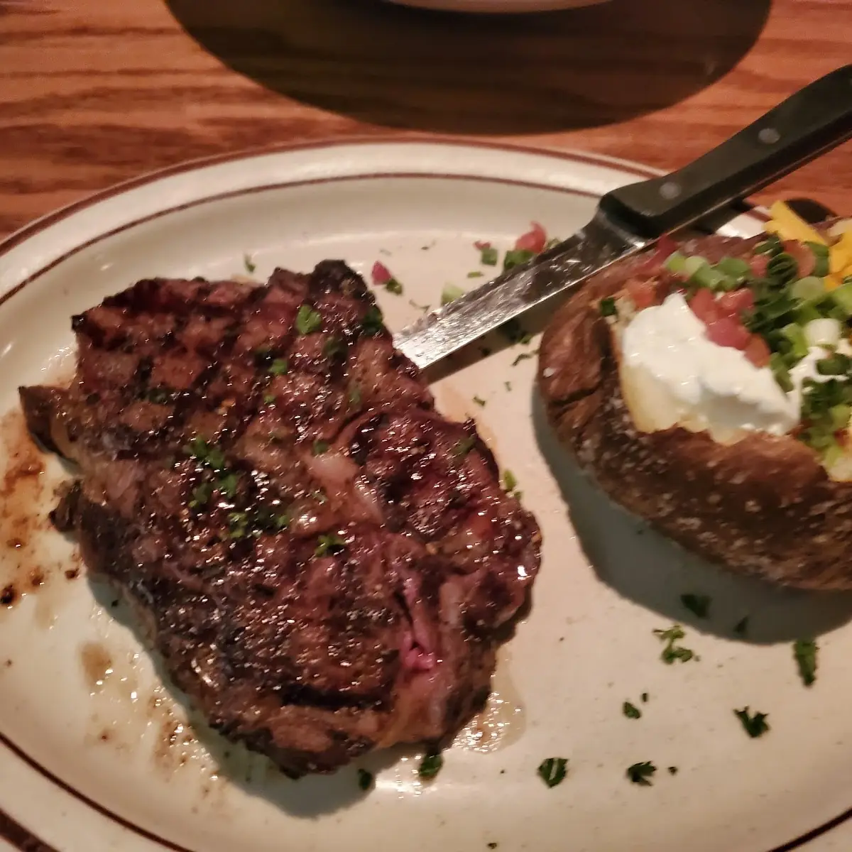 Ribeye Steak and Mashed Potatoes