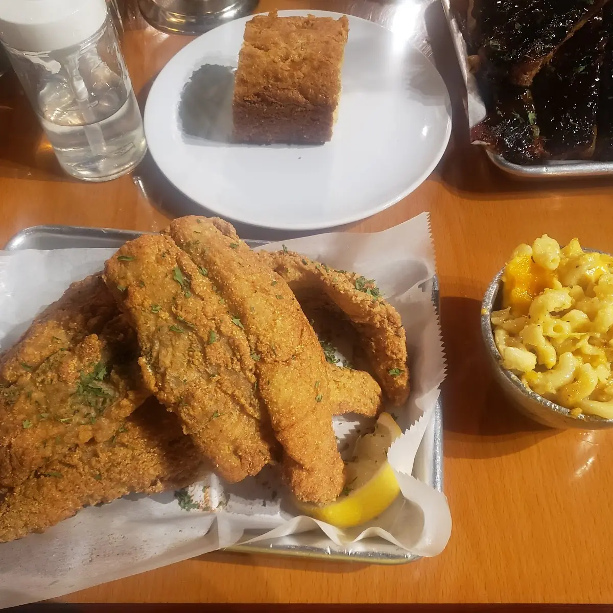 Whiting and Mac and Cheese