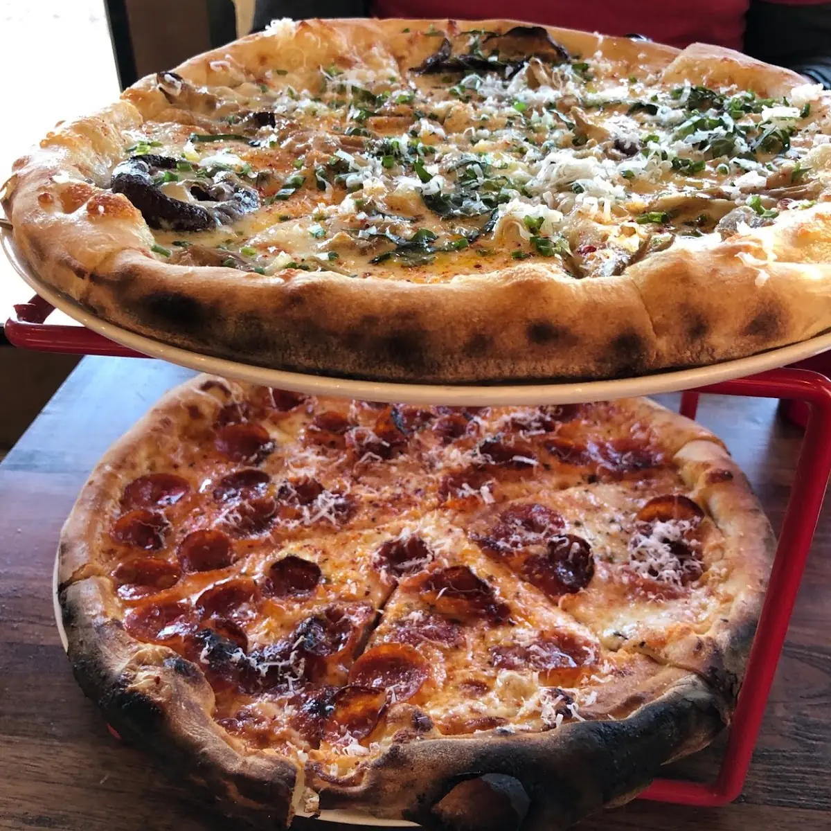 Mushroom Pizza Pepperoni Pizza