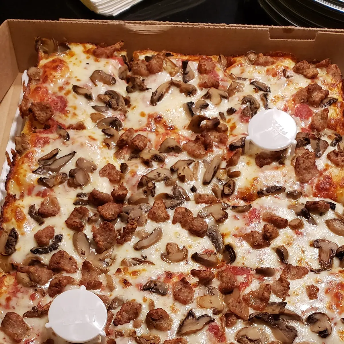 Sausage and Mushroom Pizza