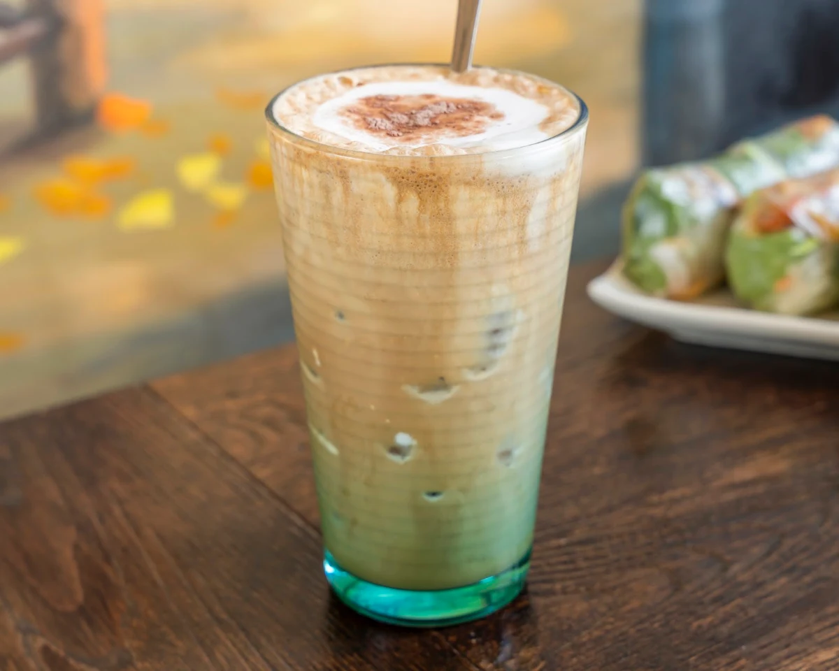 Pandan Green Tea Hot or Iced, Ly Quán Vietnamese Restaurant