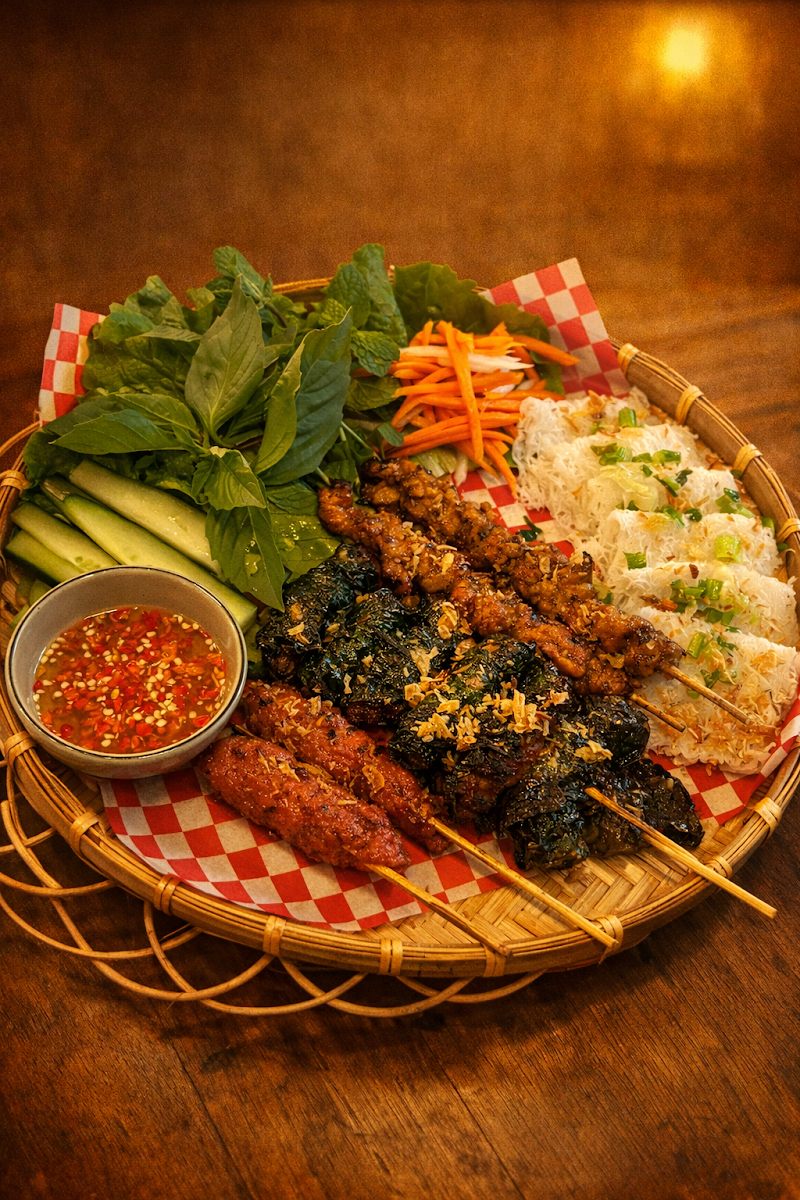 Grilled Beef Wrapped in Betel Leaf, NÉN - AUTHENTIC VIETNAMESE CUISINE