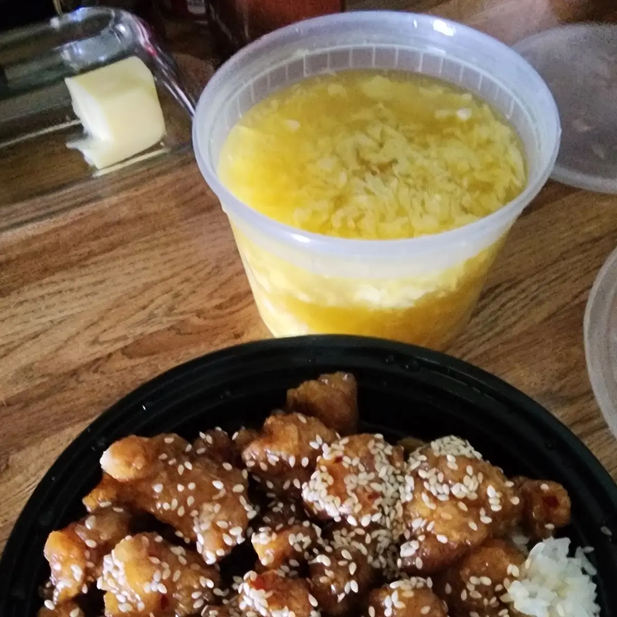 Sesame Chicken with White Rice