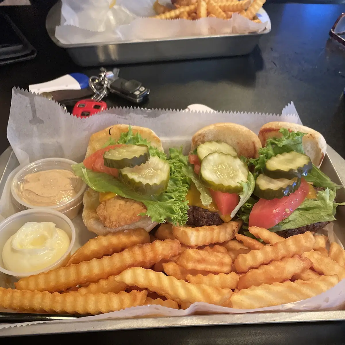 Chicken and Burger Sliders