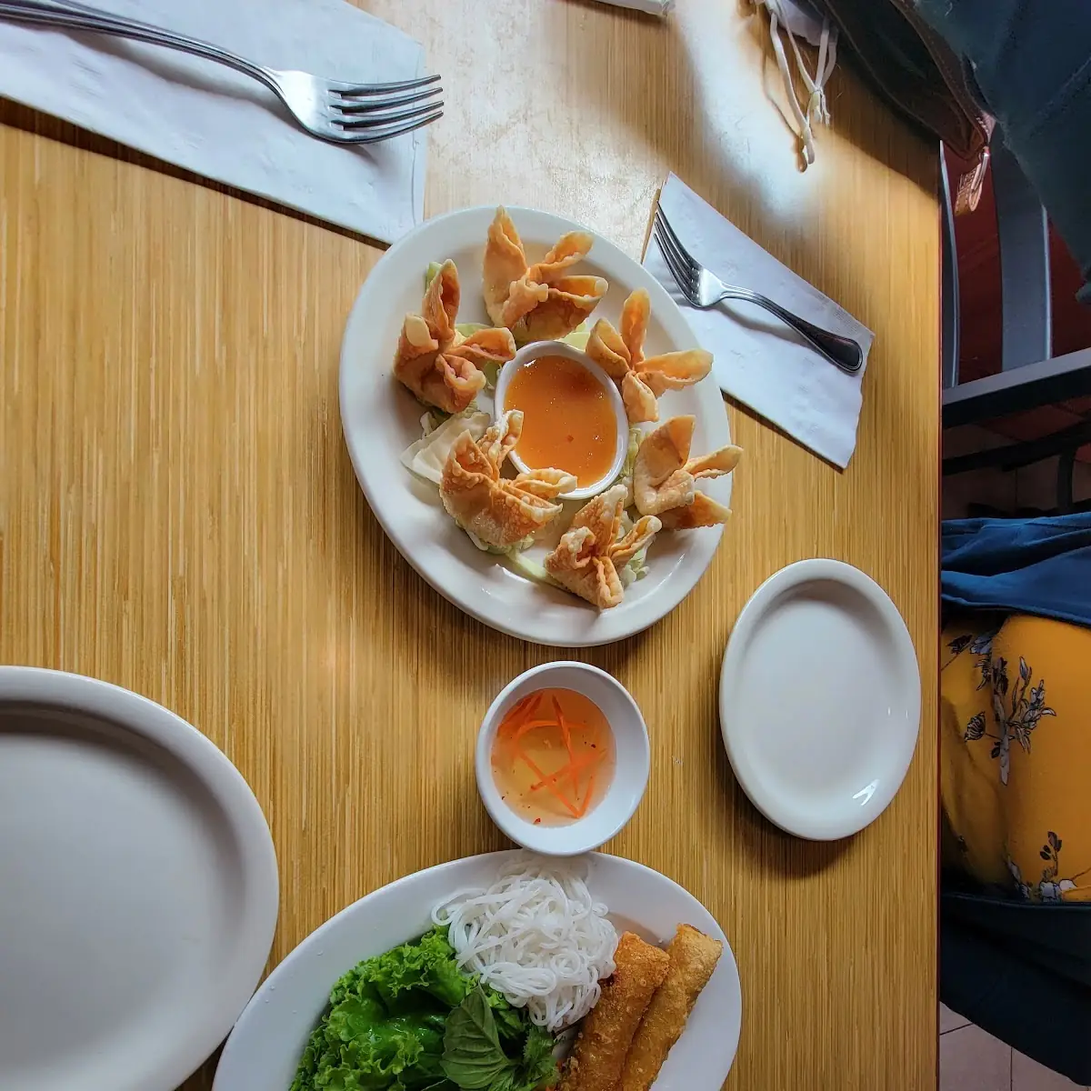 Crab Rangoon and Vietnamese Egg Roll