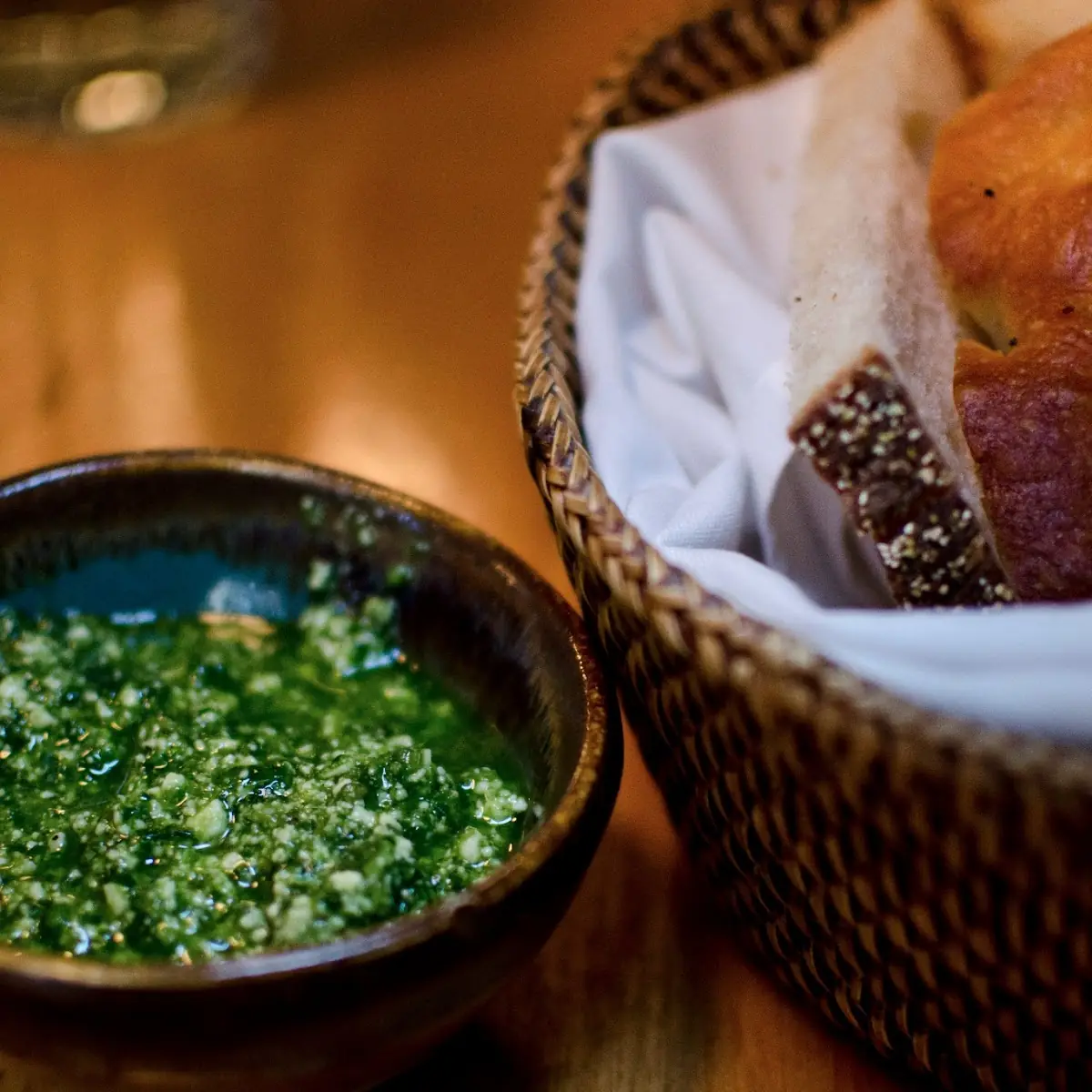 Pesto and Bread Basket