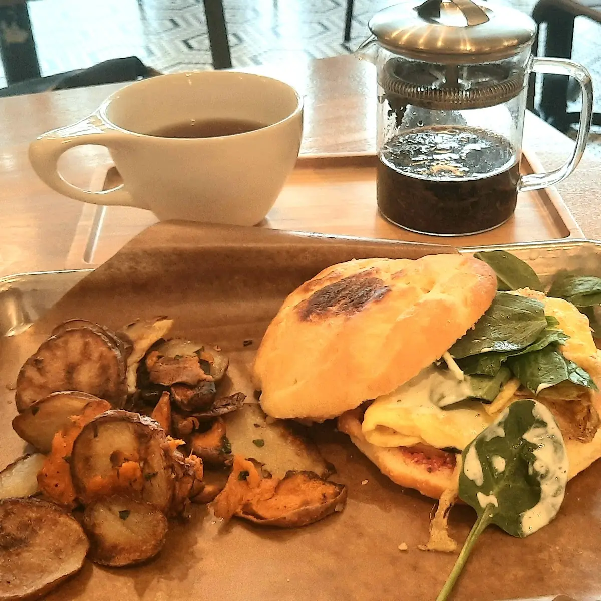 Breakfast Sandwich with Gluten Free Roll