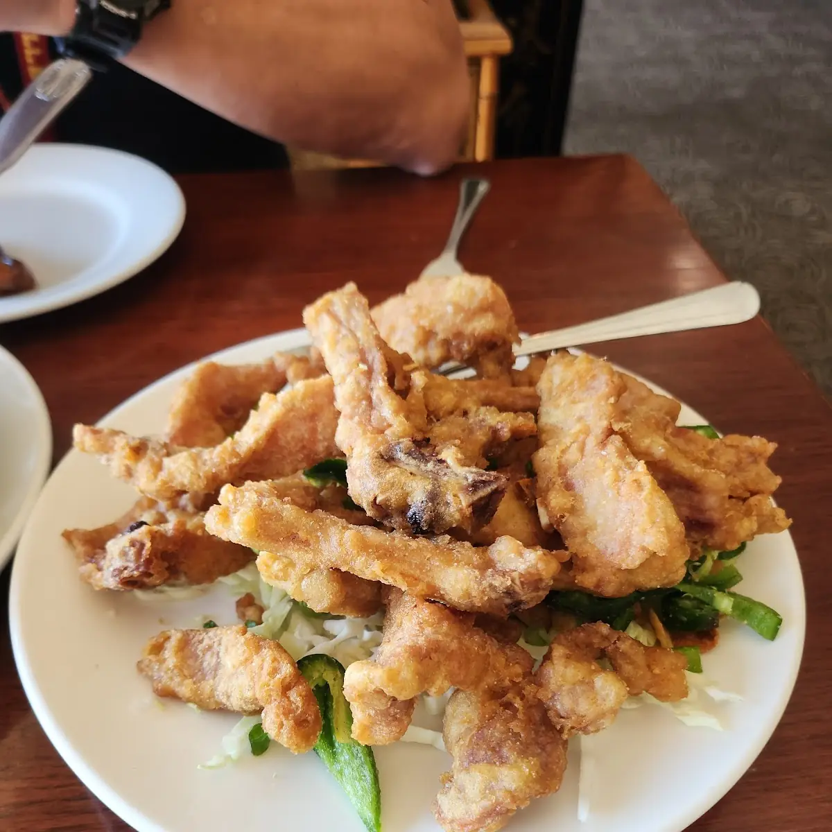 Deep Fried Chicken Cube & Asparagus Whatshot