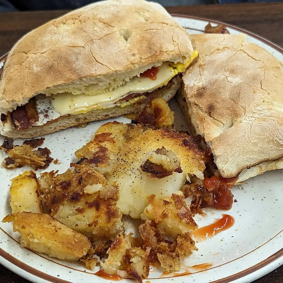 Bacon Egg Cheese Portuguese Roll