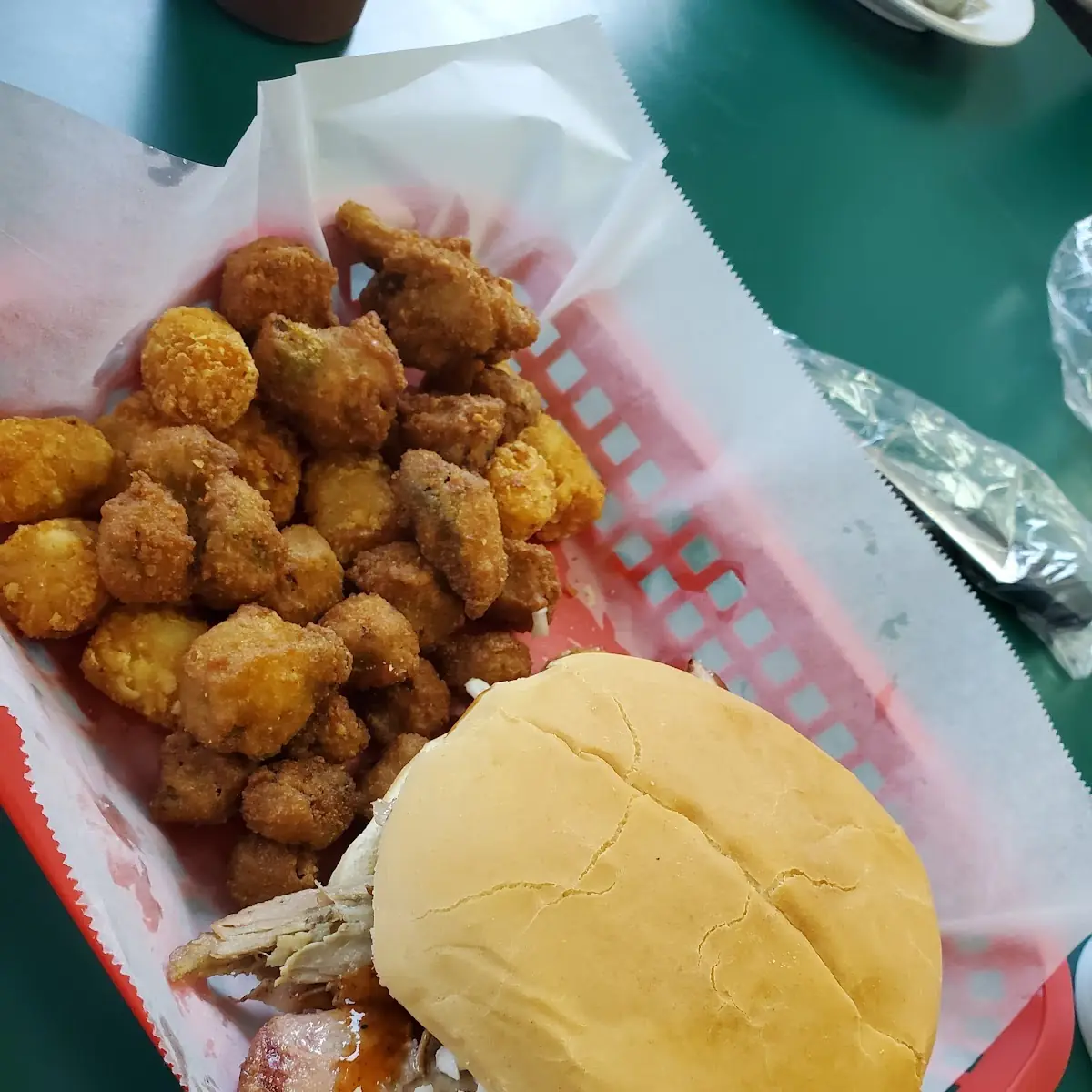 BBQ Sandwich with Okra