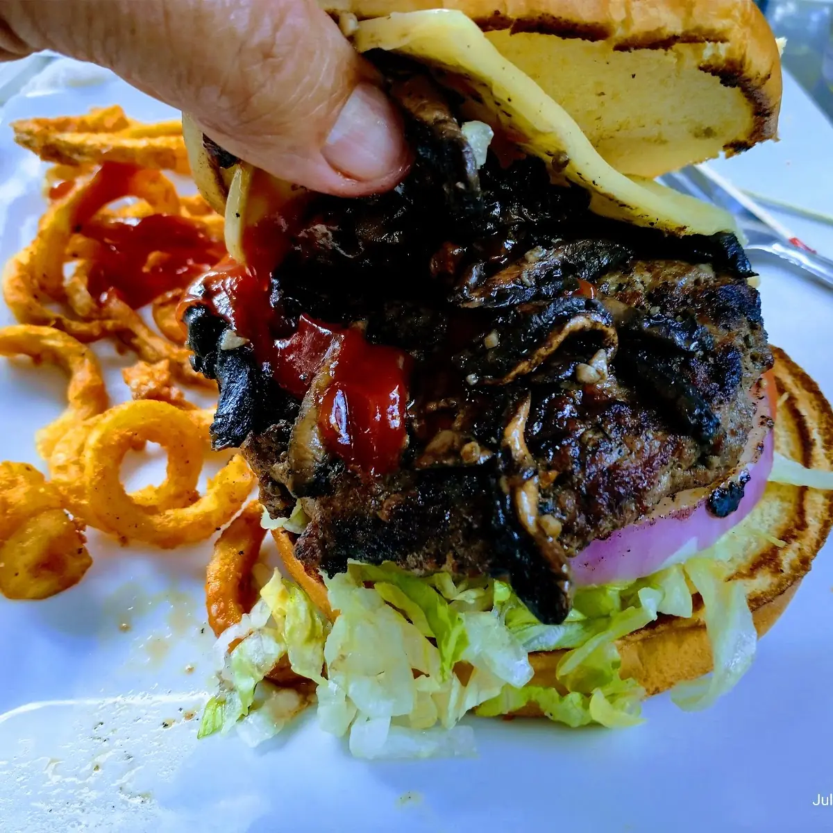 Mushroom Swiss Burger