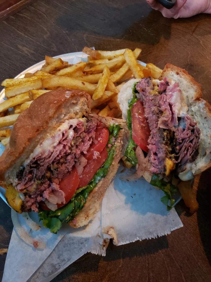 The Balboa Burger with Pastrami Added