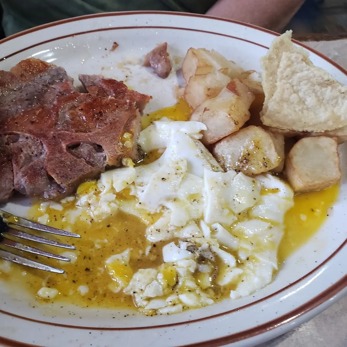 Pork Chops and Eggs