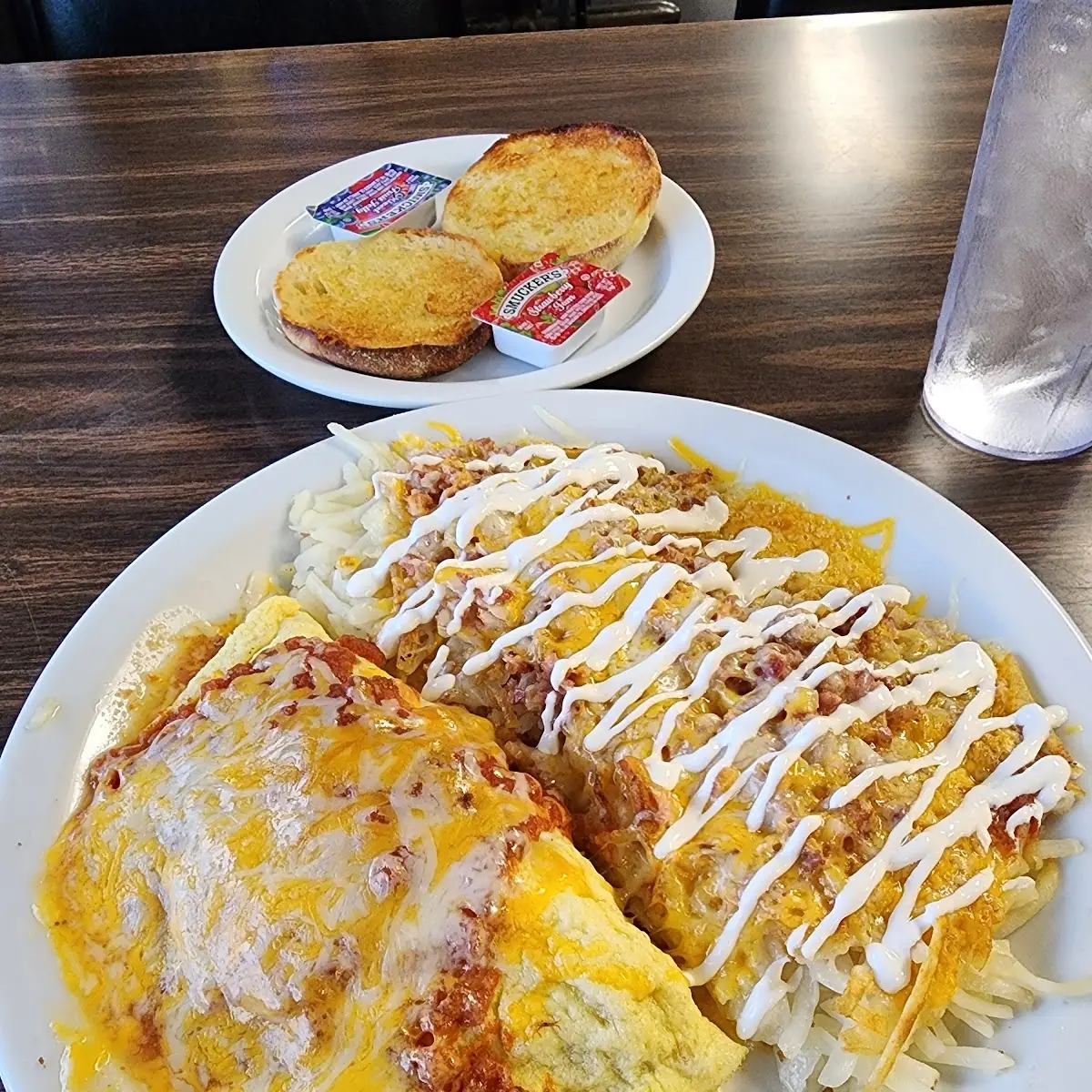 Spanish Omelette and Loaded Hashbrowns