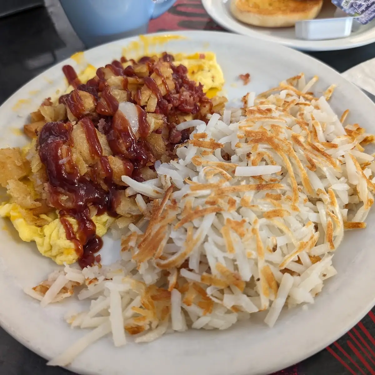 Western Omelette and Hash Browns