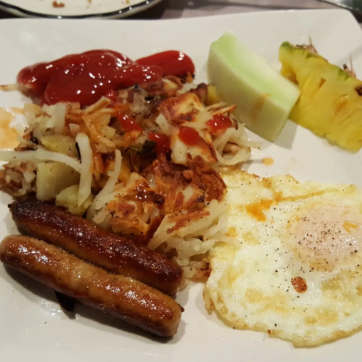 Eggs Sausage and Hash Brown Potatoes