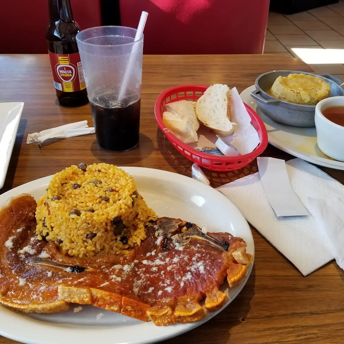 Chuleta Can Can with a Side of Mofongo