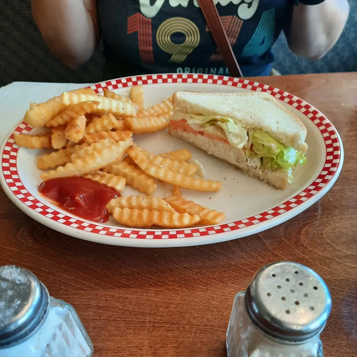 Chicken Salad Sandwich Crinkle Fries