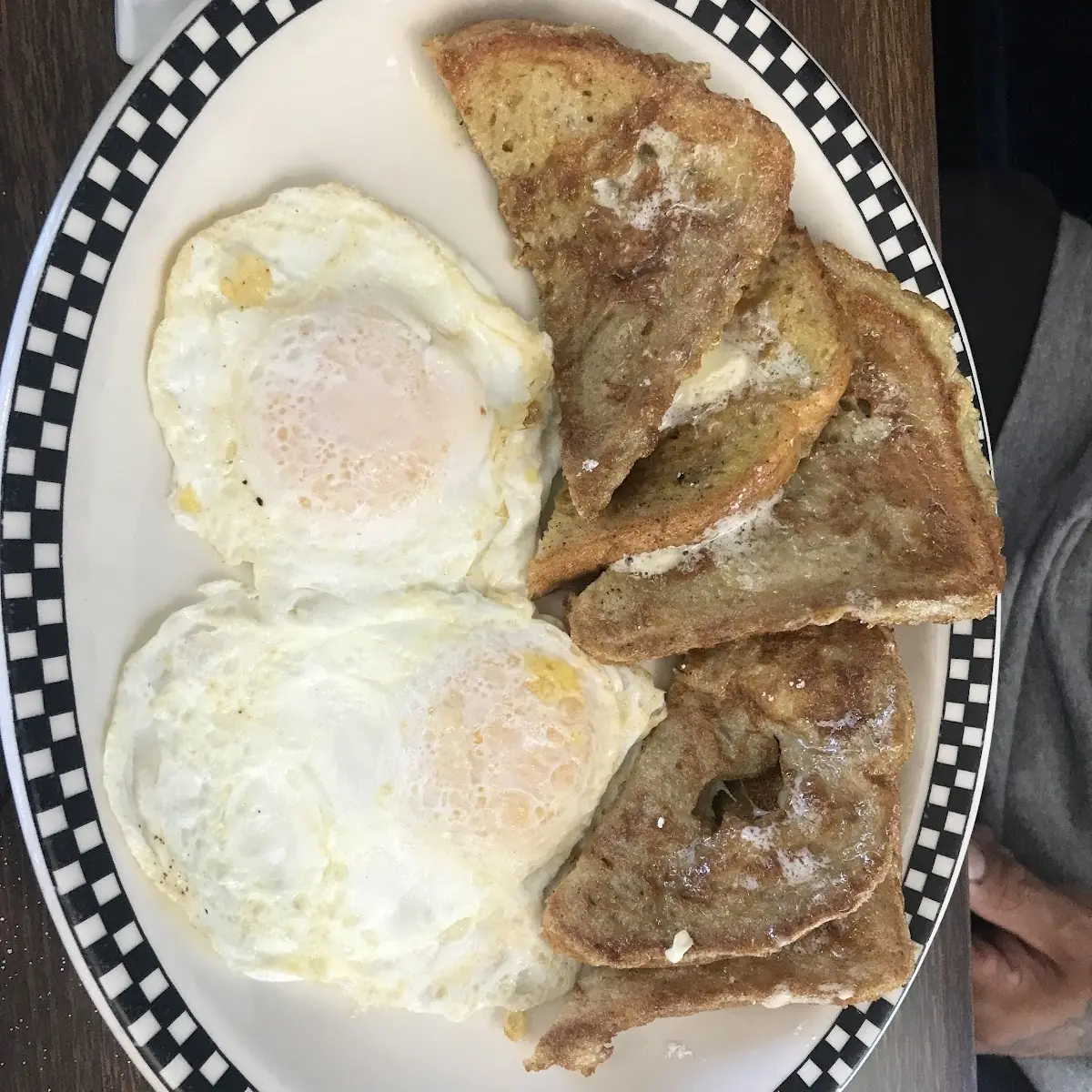 French Toast and over Easy Eggs
