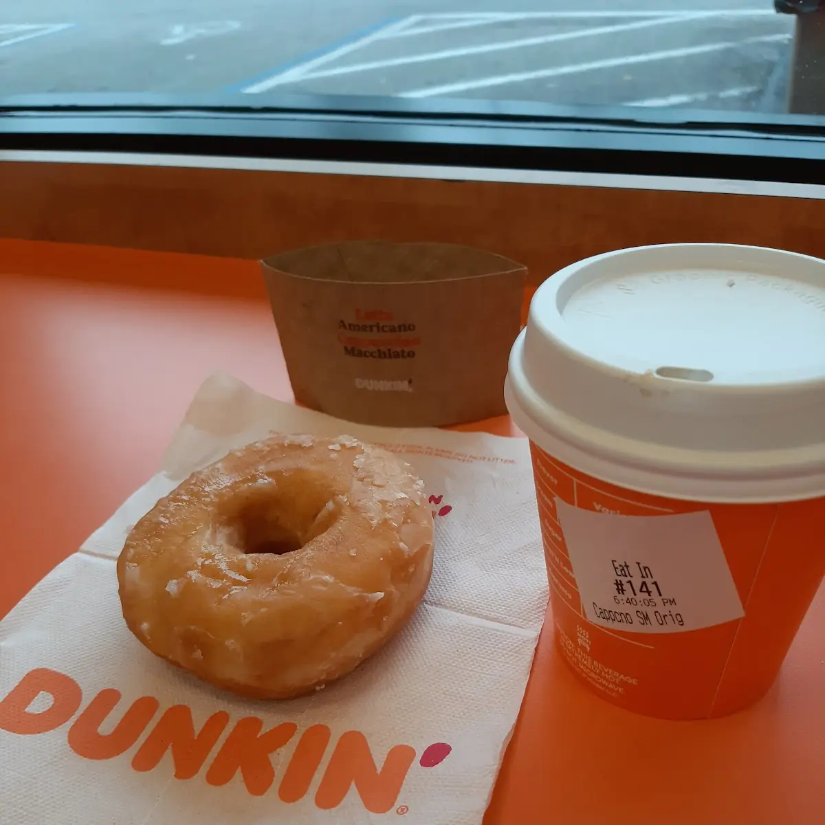 Latte and Glazed Donut